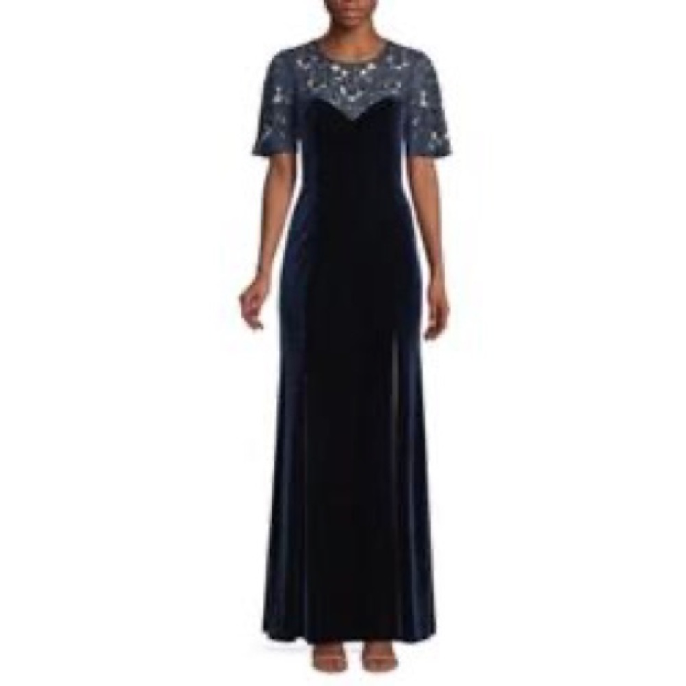 Aidan Mattox Velvet Dress